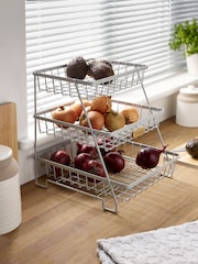 Grey Malvern 3 Tier Kitchen Storage Caddy - Image 1 of 5