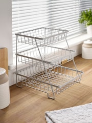 Grey Malvern 3 Tier Kitchen Storage Caddy - Image 2 of 5