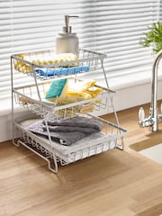 Grey Malvern 3 Tier Kitchen Storage Caddy - Image 3 of 5