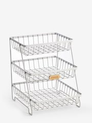 Grey Malvern 3 Tier Kitchen Storage Caddy - Image 5 of 5