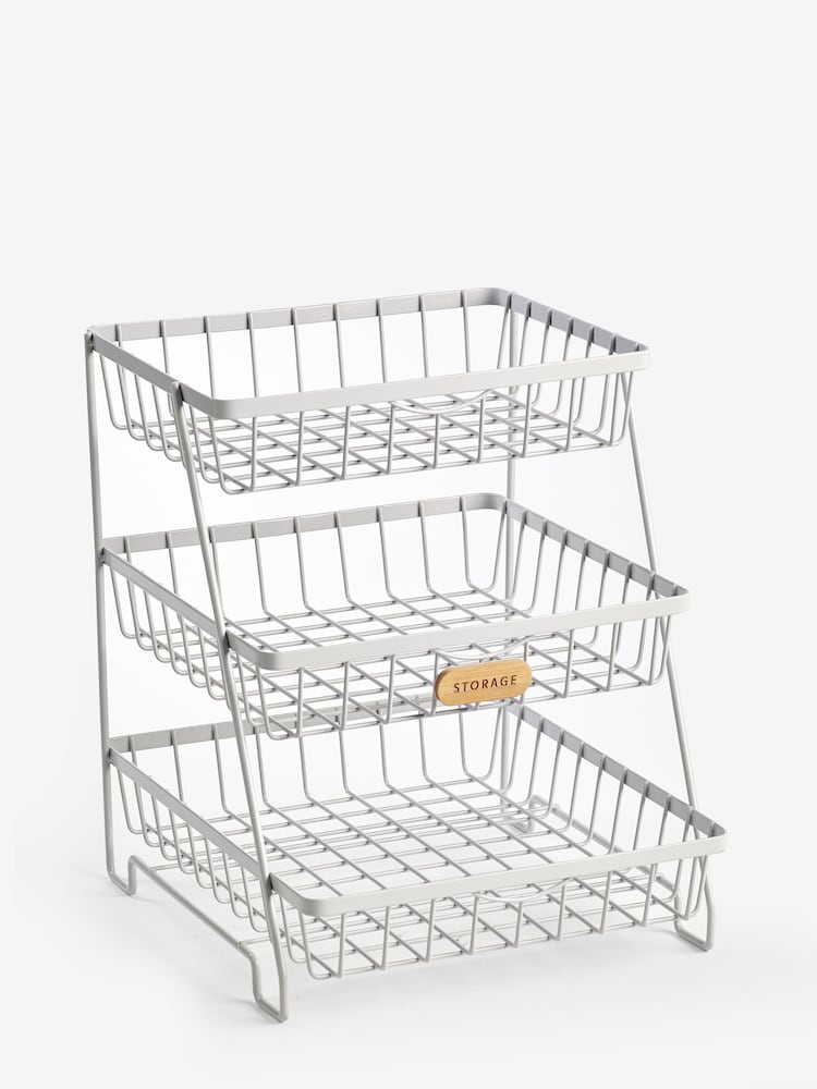 Grey Malvern 3 Tier Kitchen Storage Caddy - Image 5 of 5