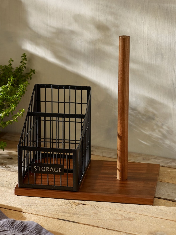 Black Bronx Kitchen Roll Holder And Utensil Pot - Image 3 of 4