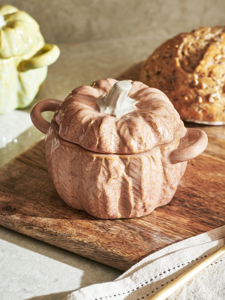 Orange Pumpkin Nibble Bowl with Lid - Image 2 of 5 Orange Pumpkin Nibble Bowl with Lid - Image 2 of 5