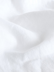 White 100% Linen City Knee Length Shorts - Image 7 of 7