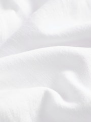 White Linen Blend Knee Length Shorts - Image 5 of 5