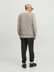 JACK & JONES Cream Fleck Mock Neck Knit Jumper - Image 2 of 7