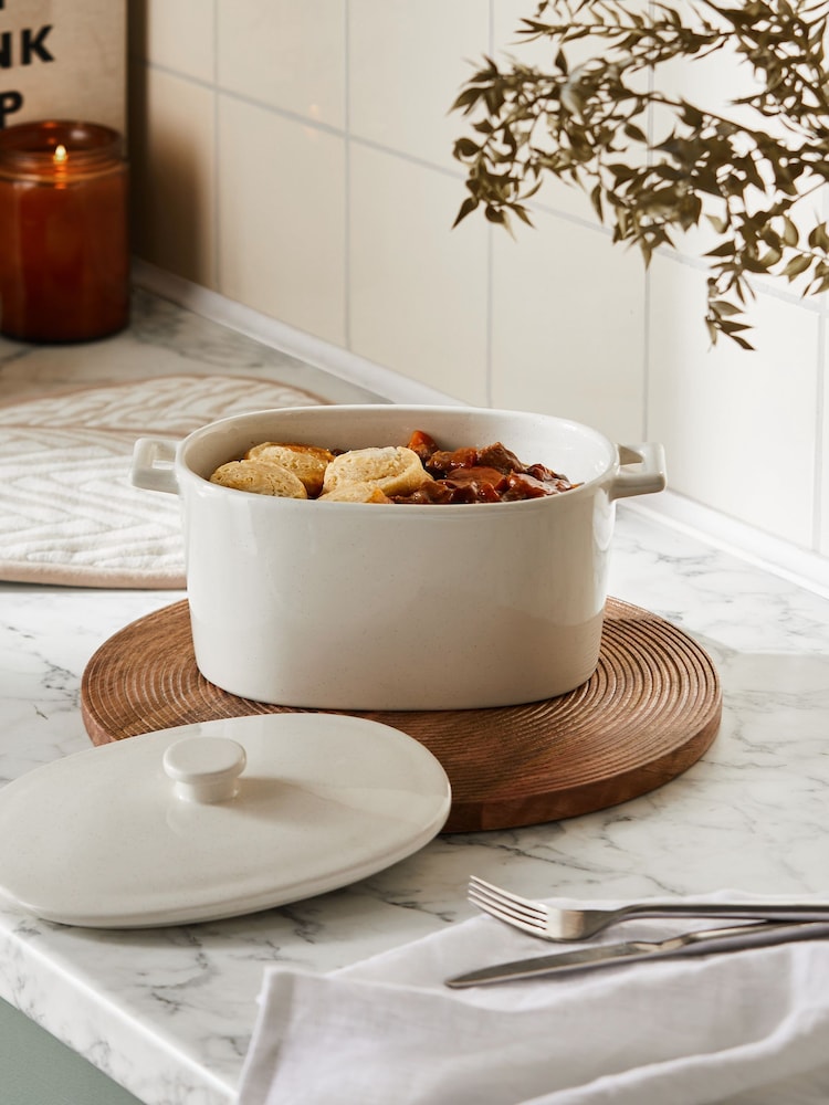 Natural Hayden Speckle Casserole Dish - Image 2 of 5