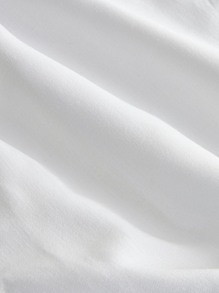 White Drawstring Waist Boy Shorts With Linen - Image 6 of 6 White Drawstring Waist Boy Shorts With Linen - Image 6 of 6