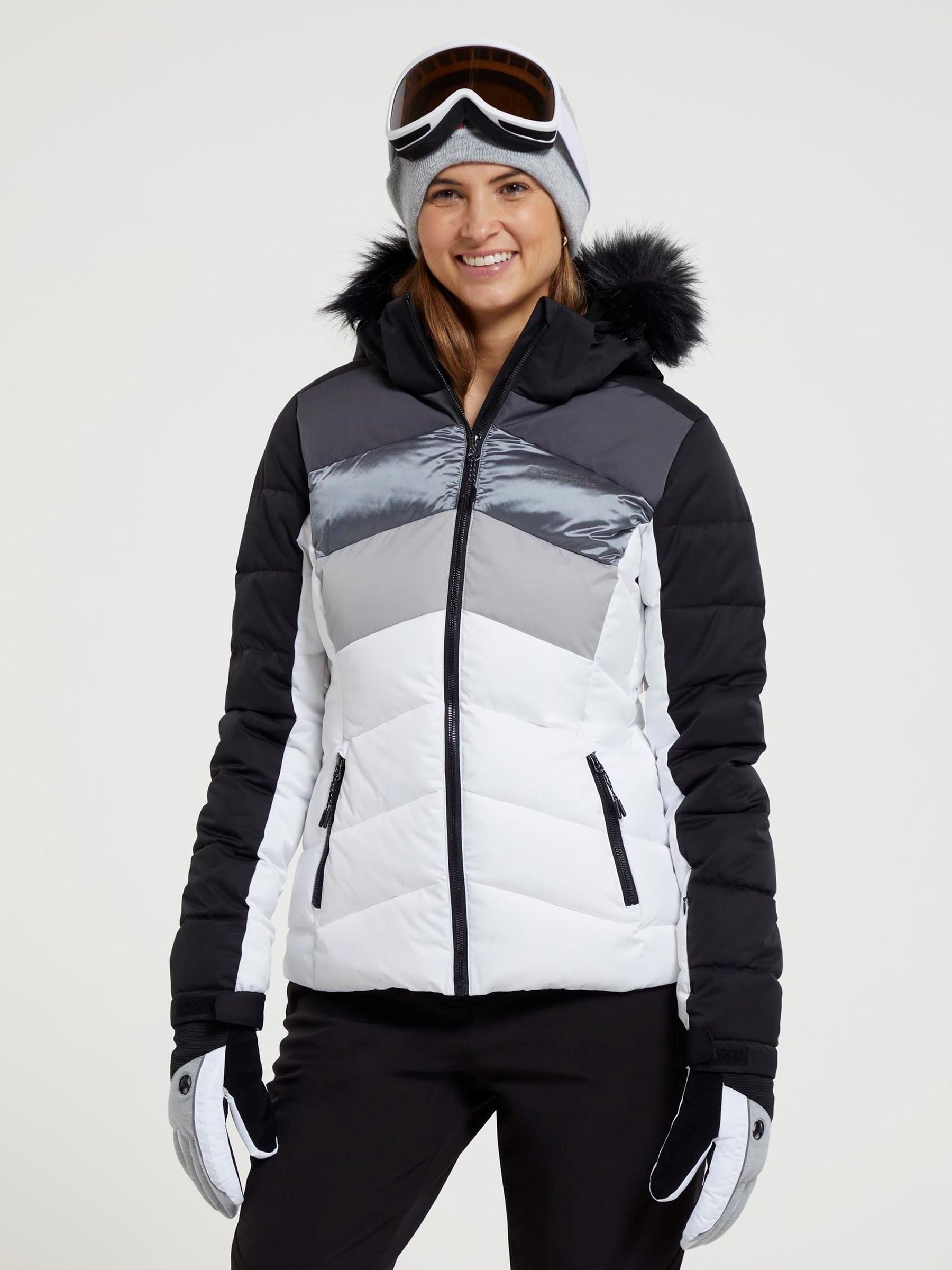 Womens ski jacket grey hot sale