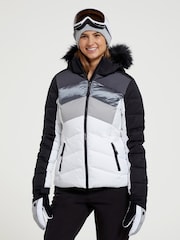Mountain Warehouse White Cascade Womens Water Resistant Padded Ski Jacket - Image 1 of 5