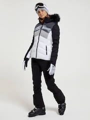 Mountain Warehouse White Cascade Womens Water Resistant Padded Ski Jacket - Image 3 of 5