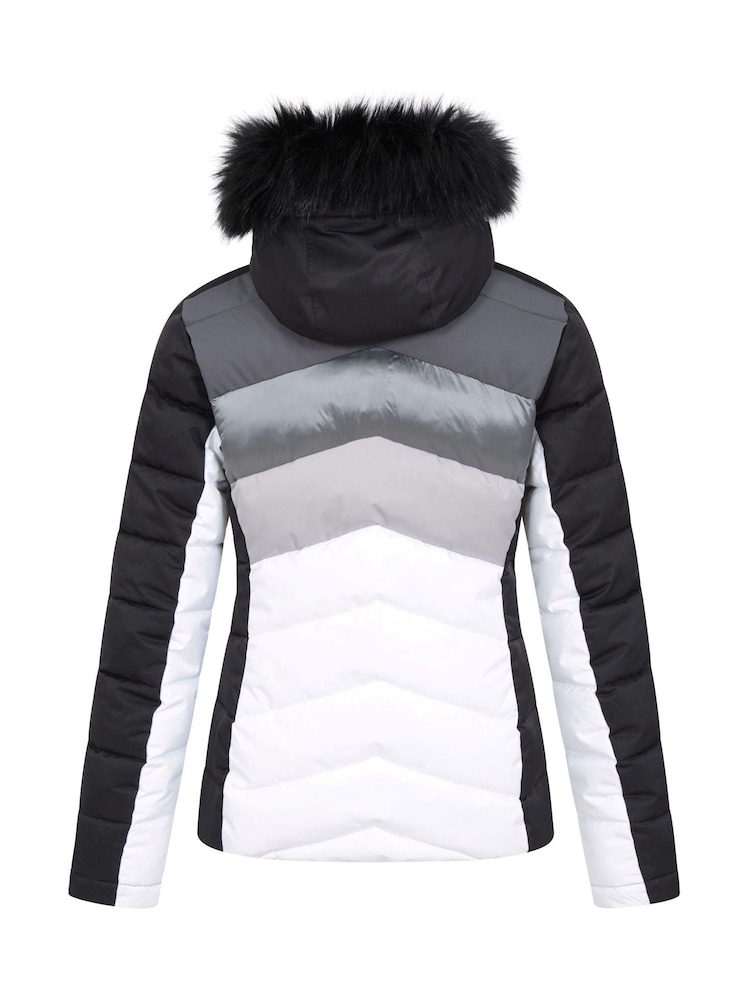 Mountain Warehouse White Cascade Womens Water Resistant Padded Ski Jacket - Image 4 of 5