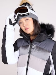 Mountain Warehouse White Cascade Womens Water Resistant Padded Ski Jacket - Image 6 of 7