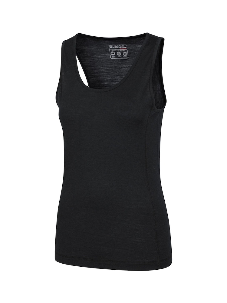 Mountain Warehouse Black Womens Merino Thermal Vest Top - Image 8 of 8