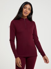 Mountain Warehouse Pink Talus Womens Zip Neck Thermal Top - Image 1 of 6