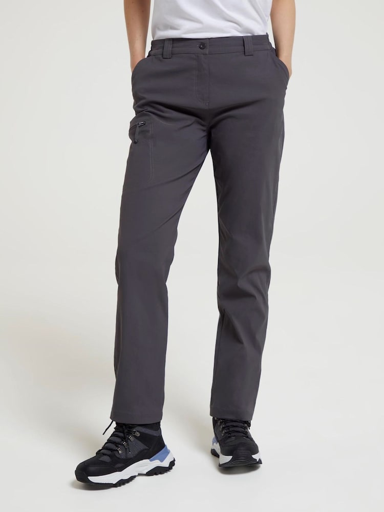 Серый - Mountain Warehouse Hiker Stretch Womens Quick Drying UV Max Trousers - Image 2 of 6