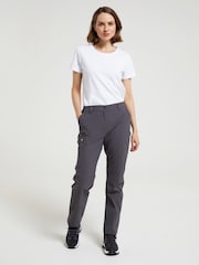 Серый - Mountain Warehouse Hiker Stretch Womens Quick Drying UV Max Trousers - Image 3 of 6