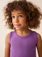 Purple Boxy Rib Vest (3-16yrs) - Image 4 of 7