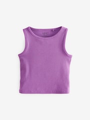 Purple Boxy Rib Vest (3-16yrs) - Image 5 of 7