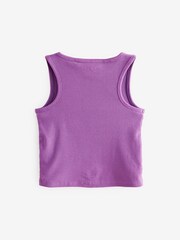 Purple Boxy Rib Vest (3-16yrs) - Image 6 of 7