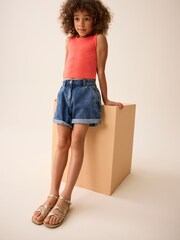 Coral Pink Boxy Rib Vest (3-16yrs) - Image 2 of 7