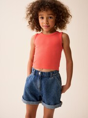 Coral Pink Boxy Rib Vest (3-16yrs) - Image 3 of 7