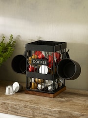 Black Bronx Coffee Pod Holder With Mug Hooks - Image 1 of 4