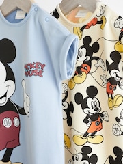 Cream/Mickey Mouse bleu - Barboteuse Jersey Baby 2 Pack - Image 3 of 7