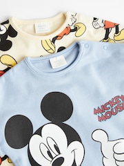 Cream/Mickey Mouse bleu - Barboteuse Jersey Baby 2 Pack - Image 4 of 7
