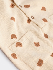 Navy Blue/Cream Bear Collar Jersey Rompers 2 Pack - Image 8 of 9