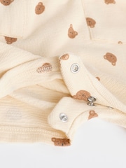 Navy Blue/Cream Bear Collar Jersey Rompers 2 Pack - Image 9 of 9