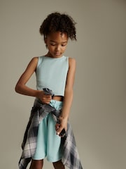 Blue Rib Vest and Sweat Short Set (3-16yrs) - Image 4 of 7
