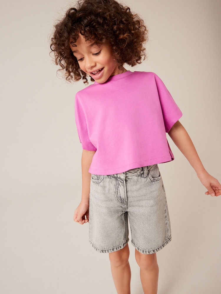 Purple Boxy T-Shirt (3-16yrs) - Image 1 of 7 Purple Boxy T-Shirt (3-16yrs) - Image 1 of 7