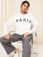 Weiß - Friends Like These langärmliges Sweatshirt mit Rundhalsausschnitt - Bild 1 von 4