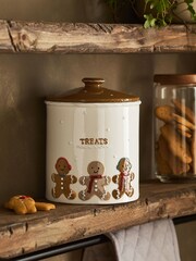 Natural Gingerbread Biscuit Jar - Image 1 of 5