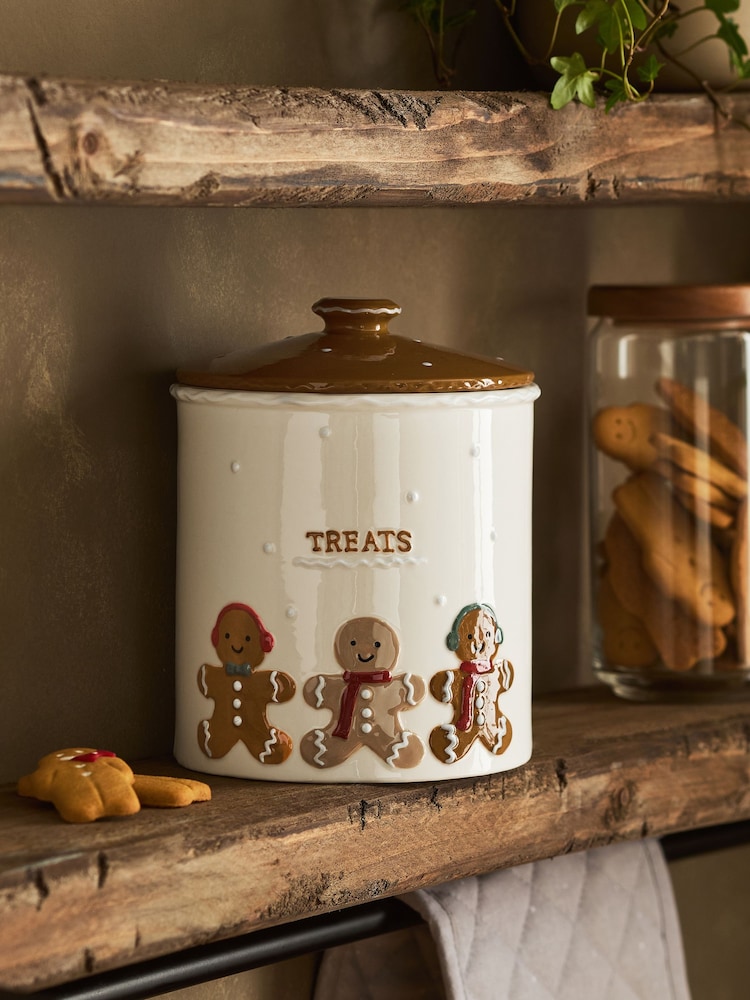Natural Gingerbread Biscuit Jar - Image 1 of 5