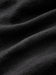 Black Linen Blend Shirred Playsuit - Image 6 of 6