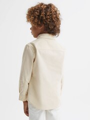 Reiss White Albion 13-14 yrs Corduroy Cutaway Collar Shirt - Image 4 of 6