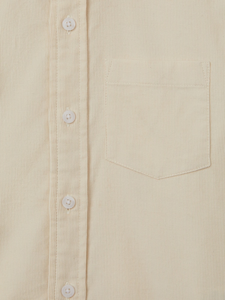 Reiss White Albion 13-14 yrs Corduroy Cutaway Collar Shirt - Image 6 of 6