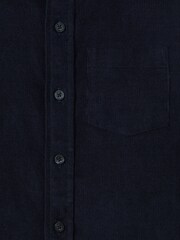 Reiss Navy Albion Teen Corduroy Cutaway Collar Shirt - Image 6 of 6