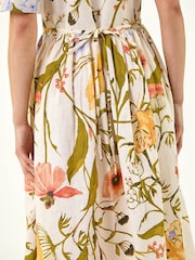 Roman Natural Petite Floral Print Button Midi Dress - Image 5 of 5