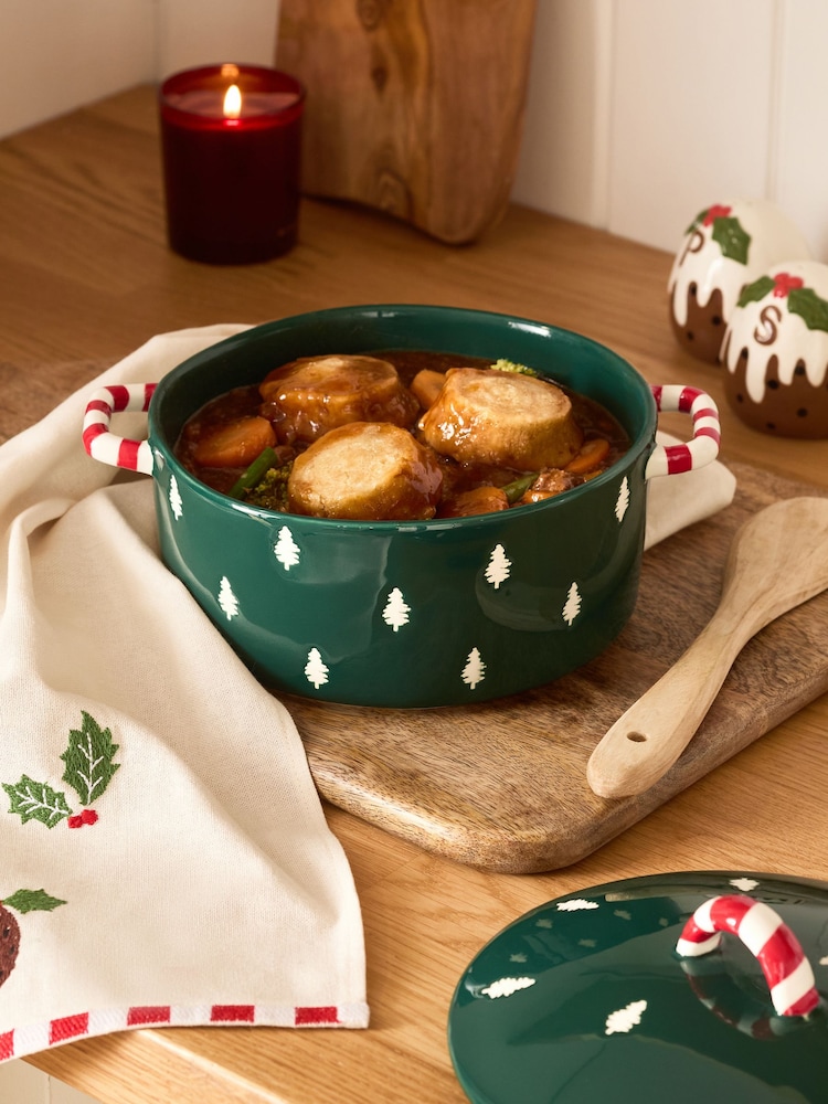Green Christmas Tree Casserole Dish - Image 2 of 6