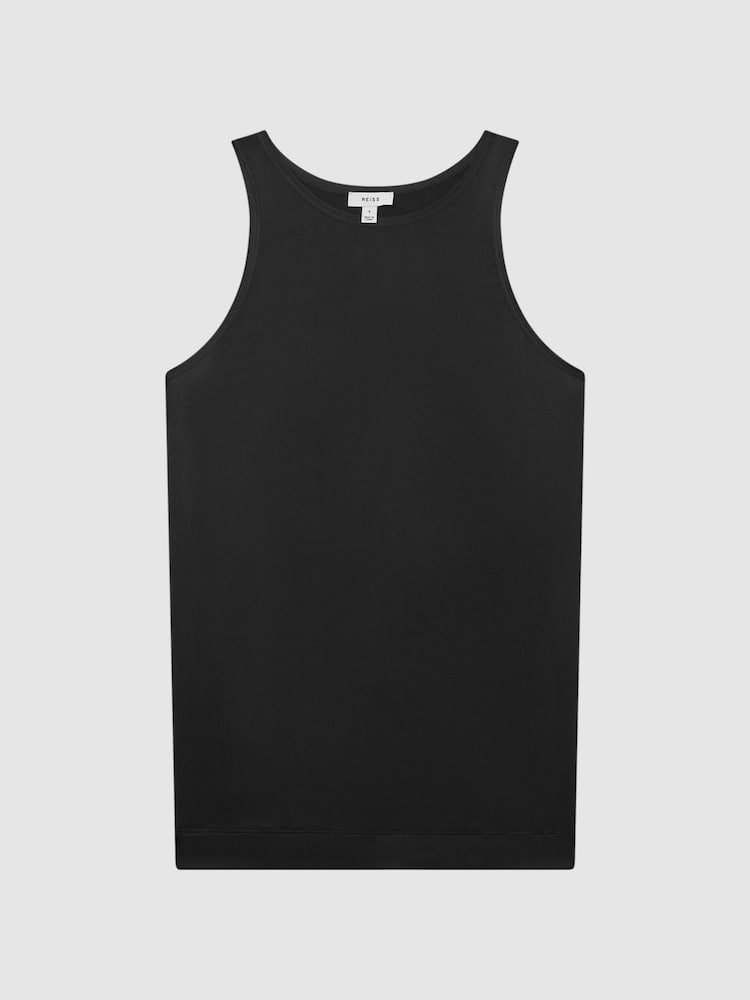 Reiss Black Gene Silk Front Vest - Image 2 of 5