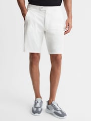 Reiss White Fairway Relaxed Fit Golf Performance Shorts - Image 1 of 5