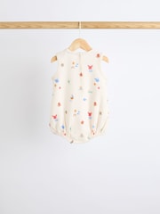 Multi Sealife Baby Bloomer Jersey Rompers 4 Pack - Image 3 of 9