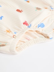Multi Sealife Baby Bloomer Jersey Rompers 4 Pack - Image 5 of 9