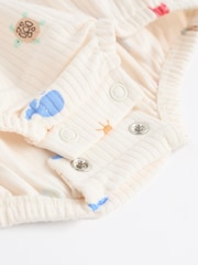 Multi Sealife Baby Bloomer Jersey Rompers 4 Pack - Image 7 of 9