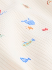 Multi Sealife Baby Bloomer Jersey Rompers 4 Pack - Image 9 of 9
