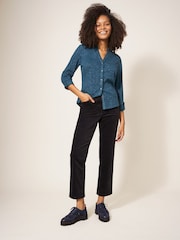 White Stuff Savannah Velvet Black Trousers - Image 3 of 7