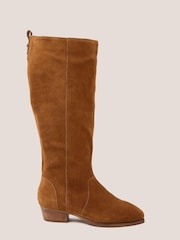 White Stuff Wide Fit Suede Knee High Boots - Image 1 of 4